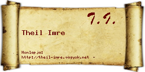 Theil Imre névjegykártya